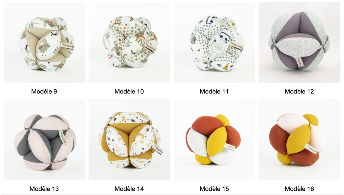 Selectie motieven baby motoriekbal met belletje