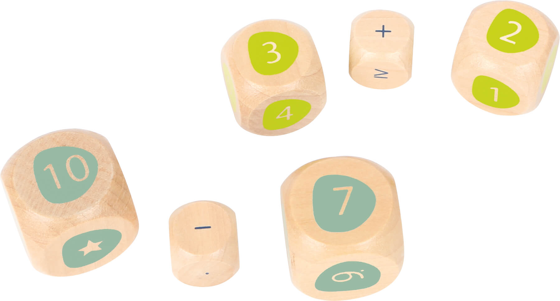 Leren rekenen met de houten Montessori rekendobbelstenen
