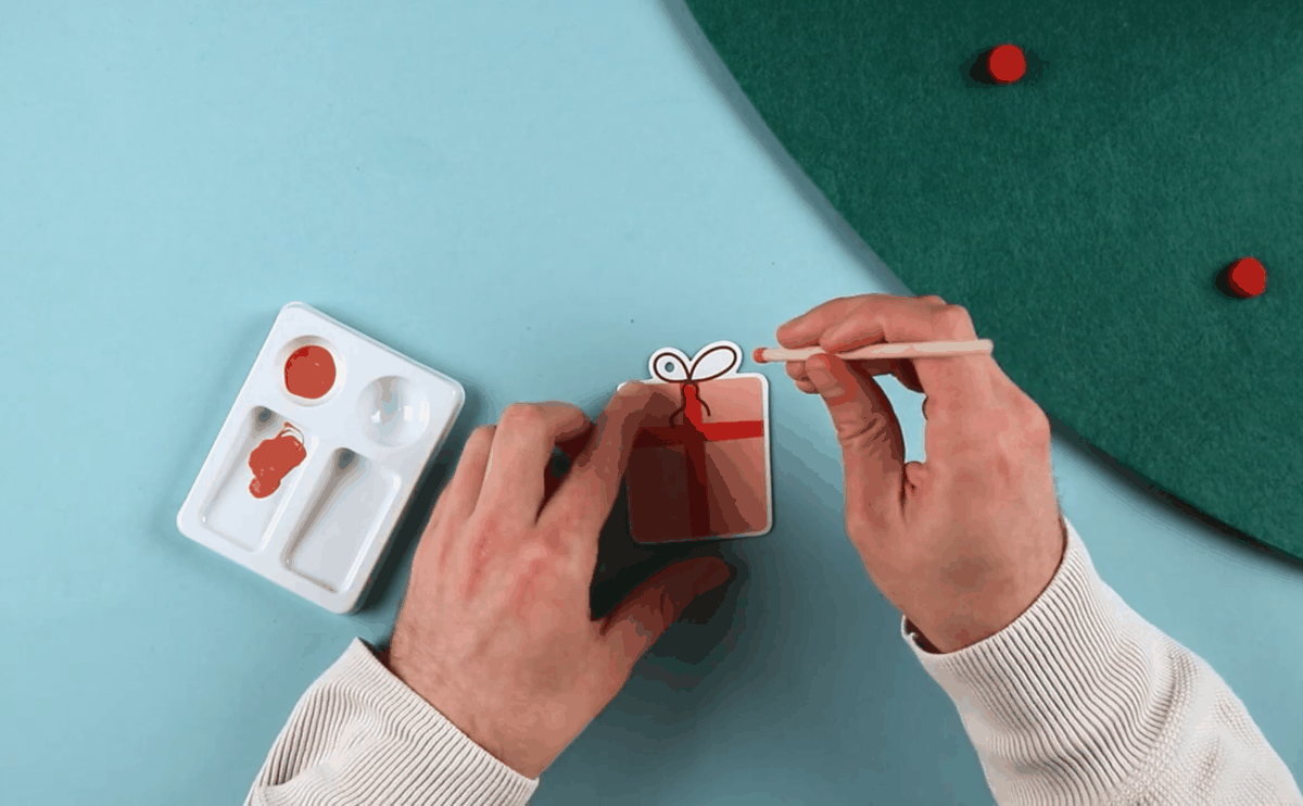 Diamond painting kerstactiviteit met strassteentjes en pen