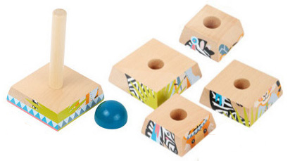 Houten piramide voor baby's - Montessori stapelspeelgoed en van formaten