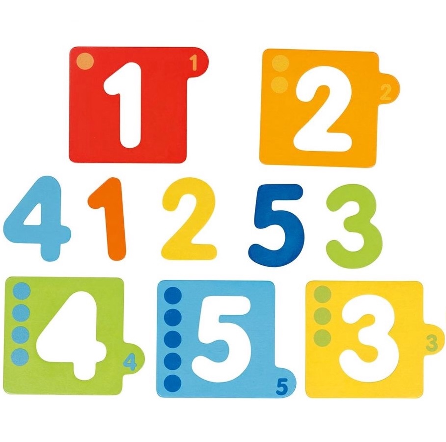 Montessori Wooden Number Puzzle – 5 Layers, Numbers 1 to 5 - Weergave 3