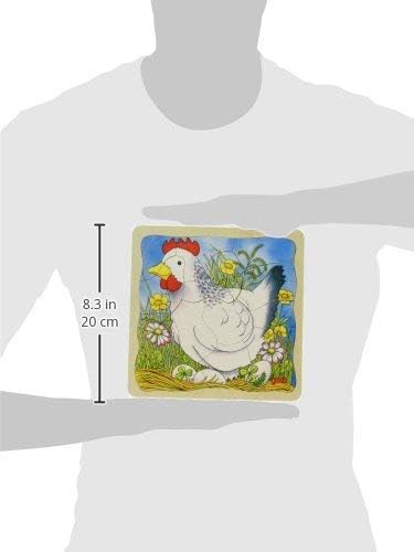 Wooden Chicken Life Cycle Puzzle – Egg to Hen, 4 Layers - Weergave 6