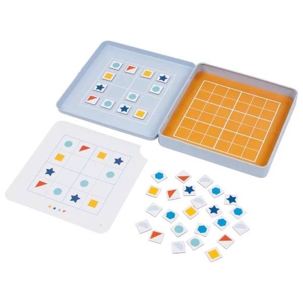 Magnetic Sudoku for Kids – Metal Tin, 36 Shape Pieces & 25 Cards - Weergave 2